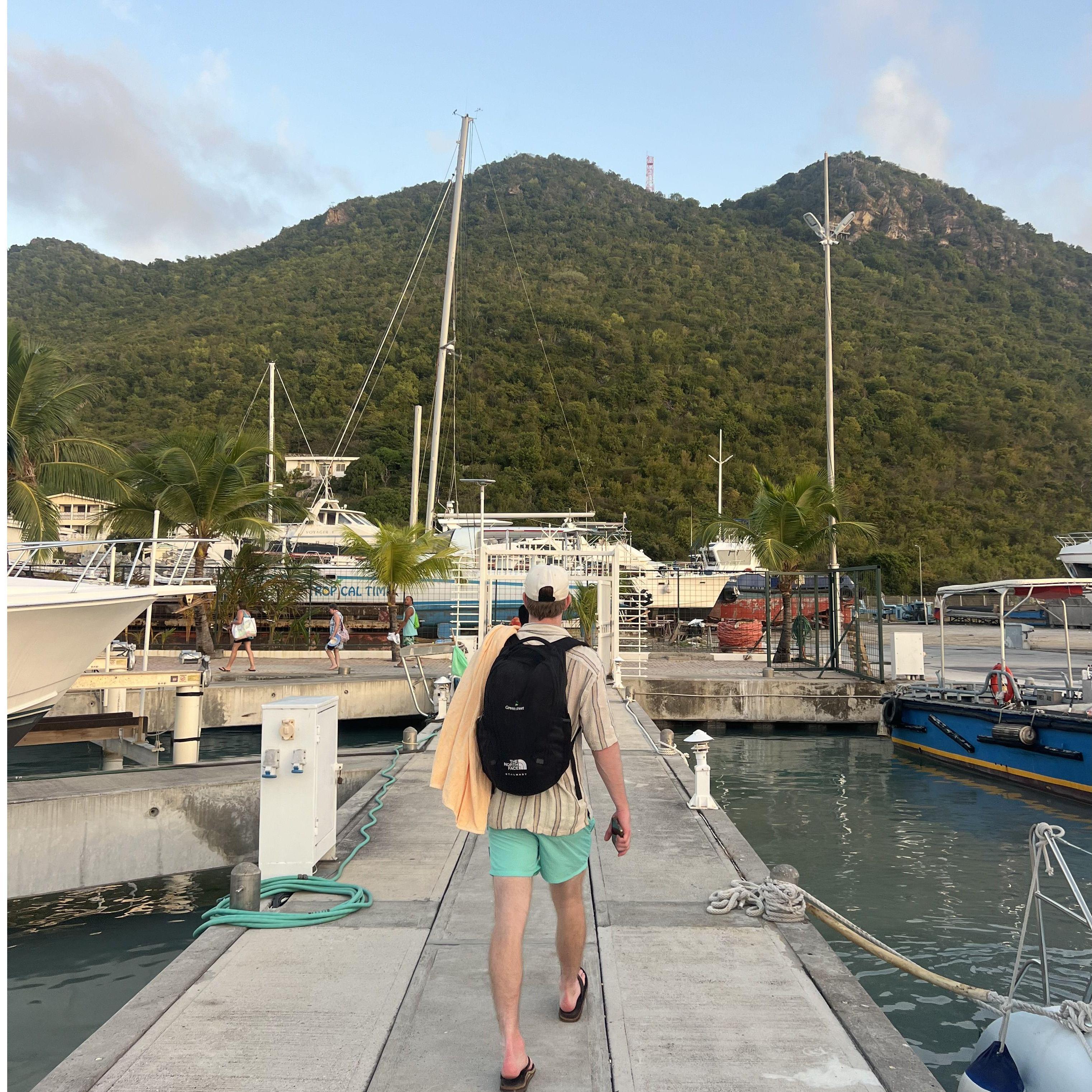 This photo was taken on Samantha and Andrews trip to Saint Martin! This is from a catamaran trip out of Simpson's Bay