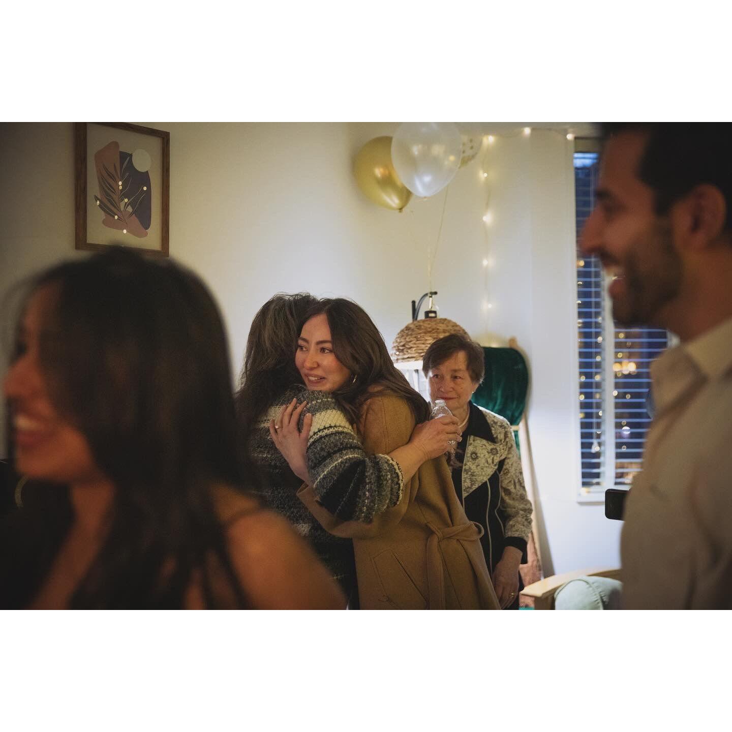 Annie and family, engagement party (February 2024)