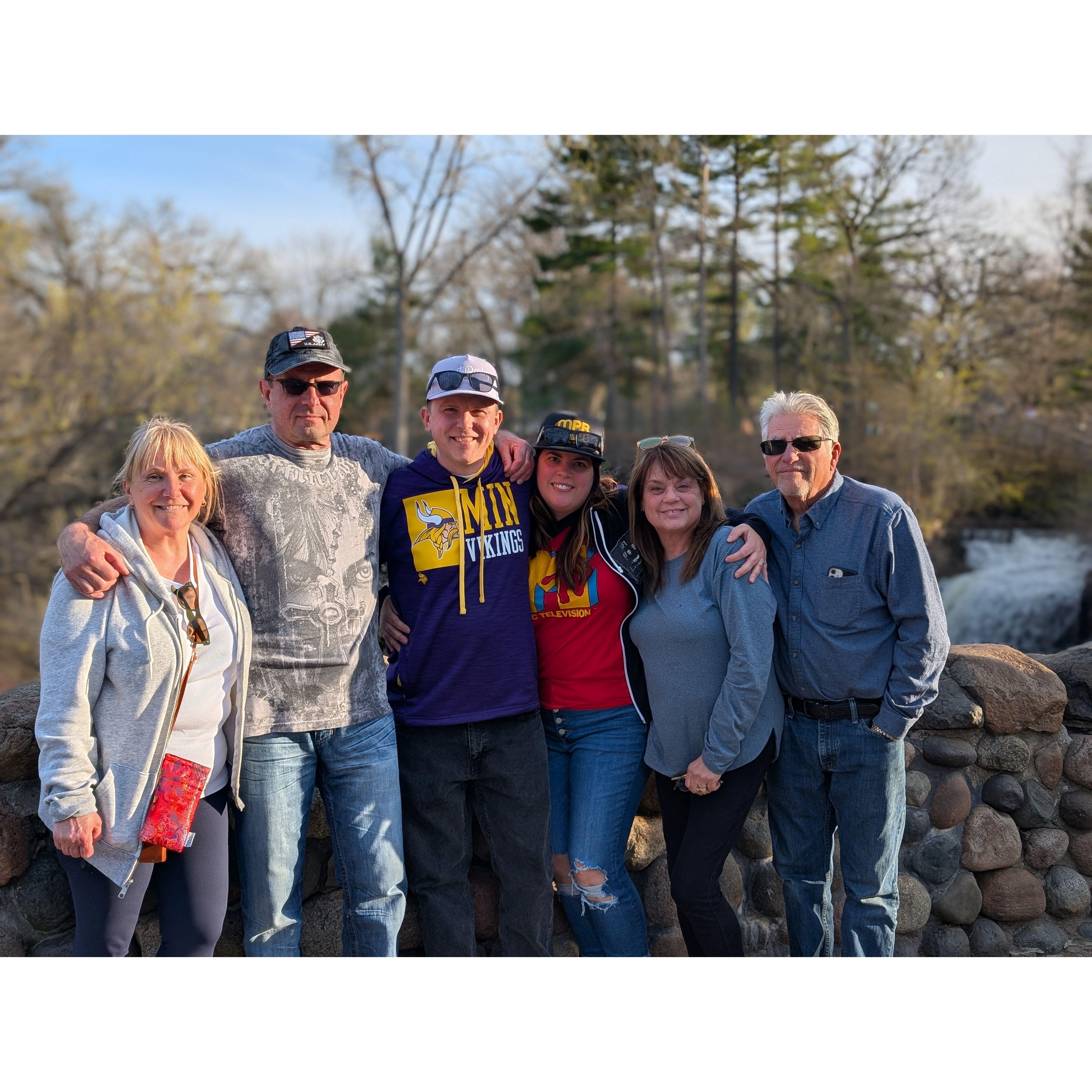 Minnehaha Falls with Mary's main squeeze, Dirk, and Abbe's parents.
