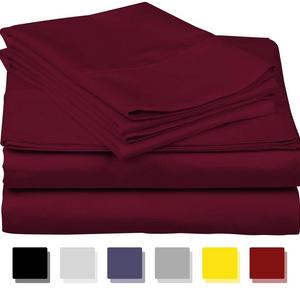 Thread Spread True Luxury 100% Egyptian Cotton 1000 Thread Count 4 Piece Sheet Set Burgundy, Queen