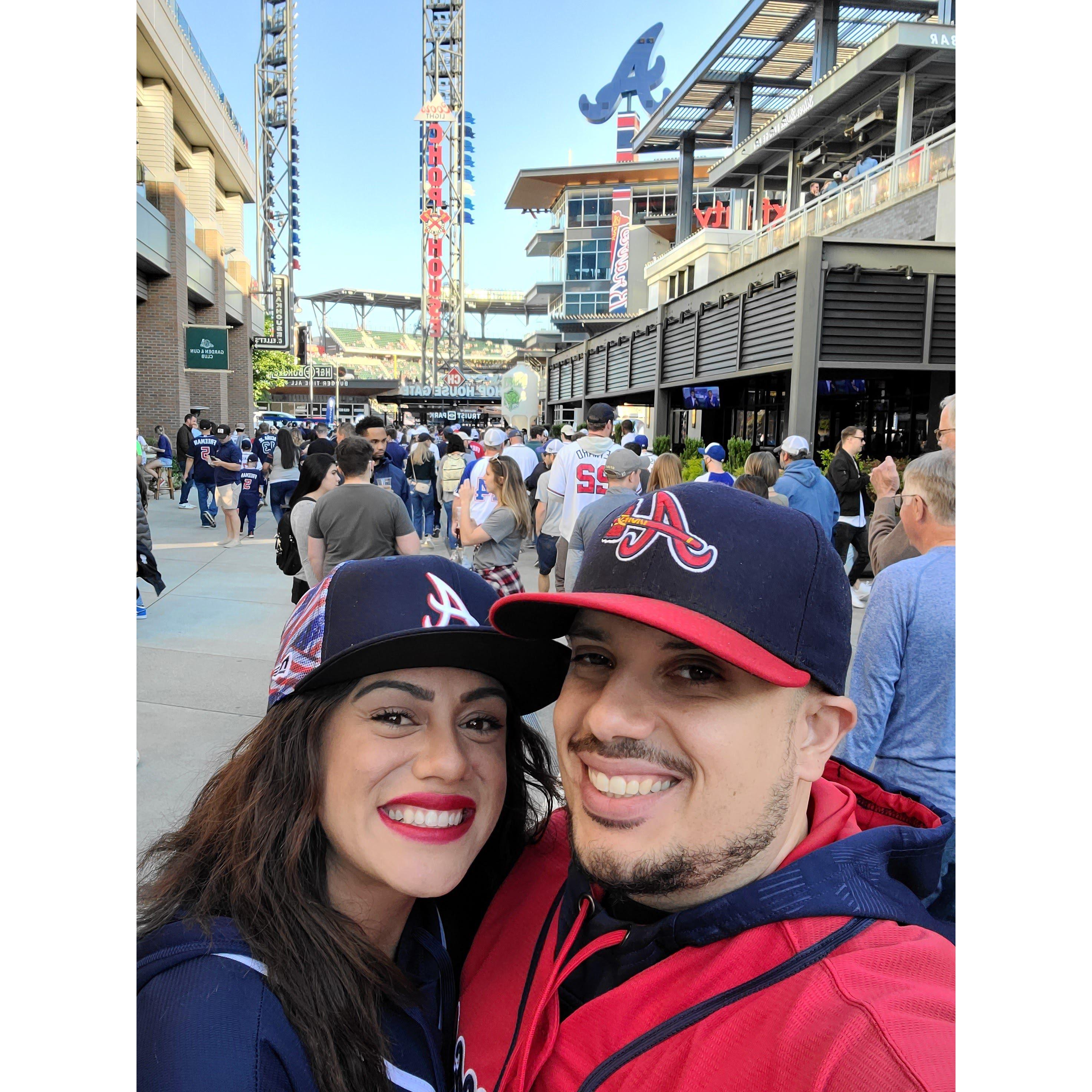 Our First Braves Game!  Also the exact spot where I first told Sunshine that I love her!