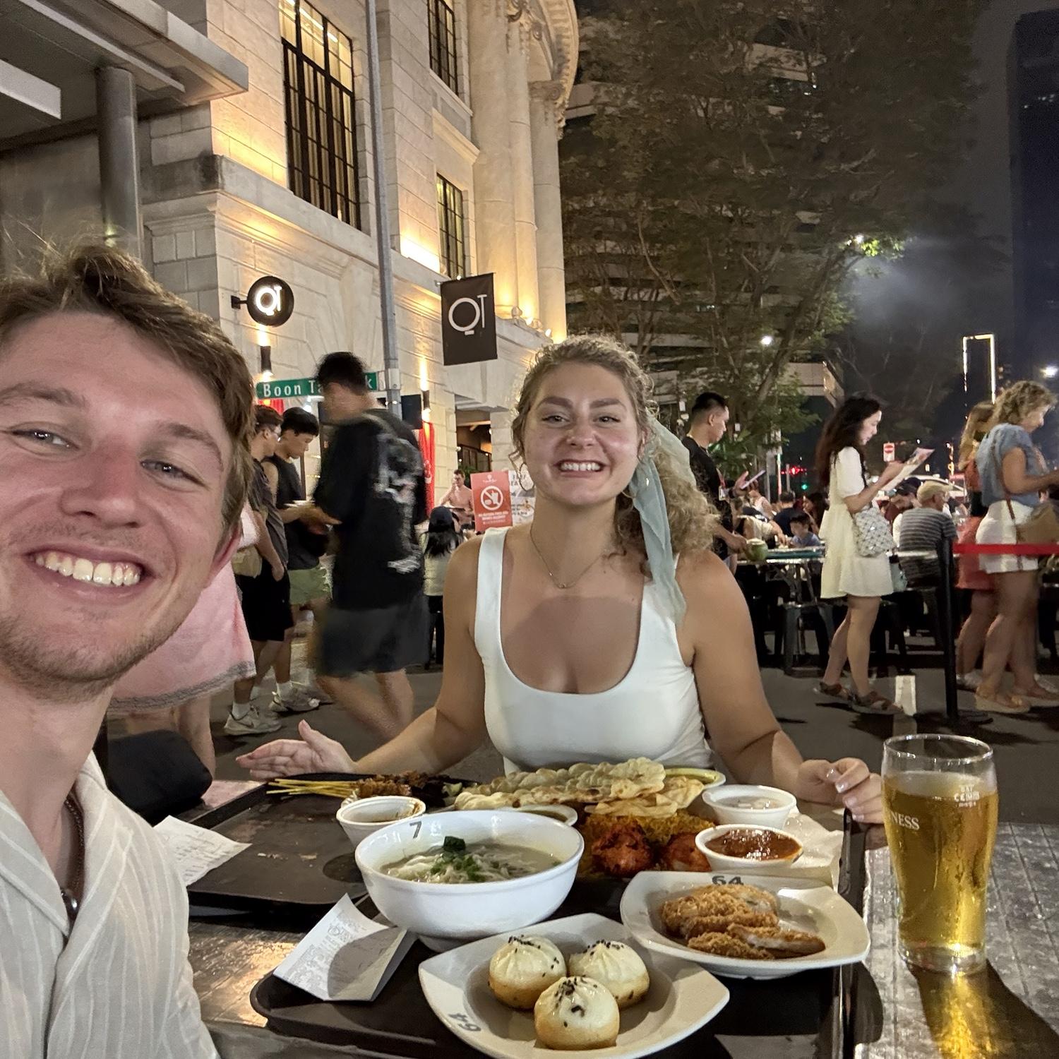 Converting Brandon to loving Indian food in Singapore