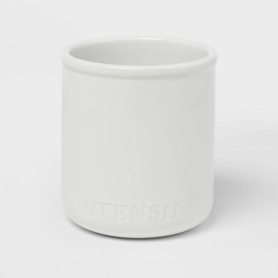 Stoneware Hand Lettered Utensil Holder - Threshold™