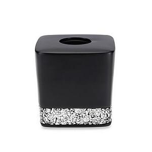 Black Crackle Boutique Tissue Box Cover