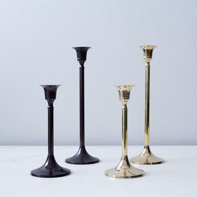 Food52 Vintage-Inspired Brass Candlesticks (Set of 2)