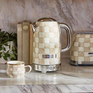 Mocha Check Electric Kettle