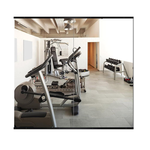 Delma Home Gym Mirror, 54''x30''x2PCS, Large Full Body Glass for Yoga, Frameless Wall Mounted, for Garage, Bedroom, Bathroom (Glass - 54'' x 30'' - 2PCS)