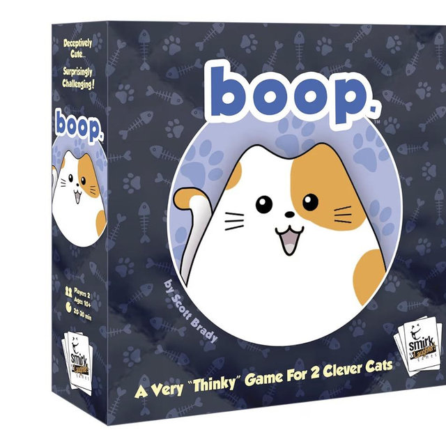 Smirk and Dagger BOOP | Adorable 2 Player Cat and Kitten Strategy Game with 32 Wooden Pieces | Fast Tactical Puzzle Gameplay for Families Couples Kids and Adults | Ages 10 Plus