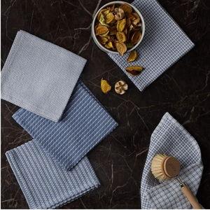DII Everyday Kitchen Collection Assorted Dishcloth Set, 12x12, Stonewash Blue, 5 Count