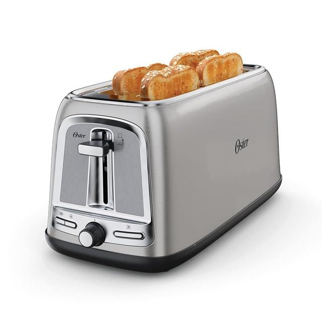 4 Slice Stainless Steel Toaster, with Extra Wide/Long Slots