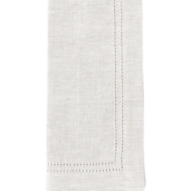 Southern Living Double-Hem-Stitched Linen Napkin- Grey