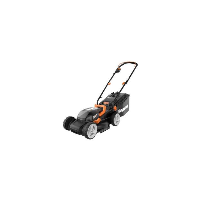 Worx WG779 40V Powershare 14in. Cordless Lawn Mower, Compatible, Bag and Mulch, Intellicut, Compact Storage Batteries and Charger Included