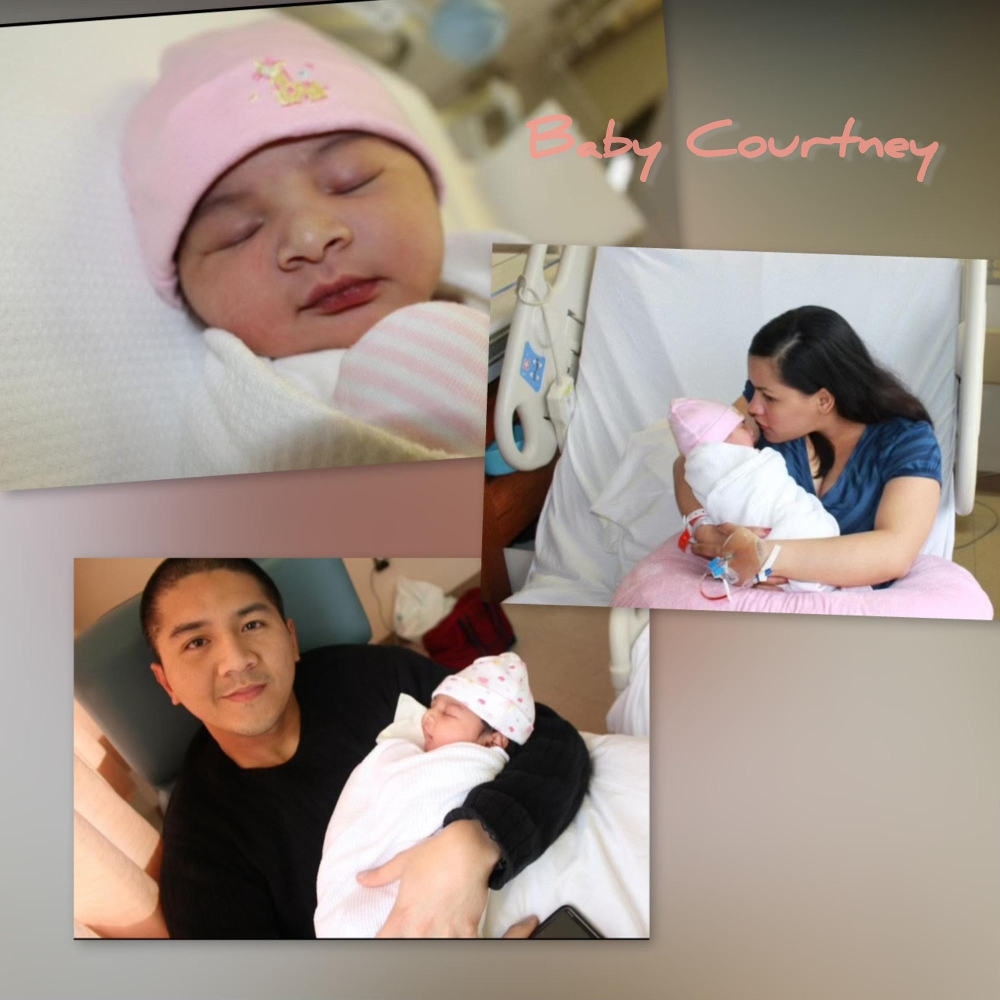 Year 2012 - In Washington, welcoming our first baby, Courtney! Our world changed forever when our first child was born!