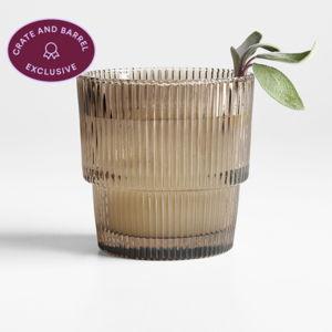 Atwell Ribbed Double Old Fashioned Glass, Set of 6