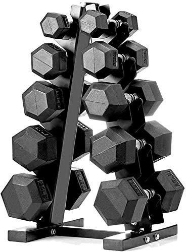 papababe Dumbbells Free Weights Dumbbells Weight Set Rubber Coated cast Iron Hex Black Dumbbell