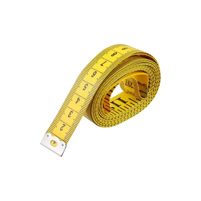 Unique Bargains Flexible Tailor Craft Ruler Tape Measure Yellow 120" 1 Pc