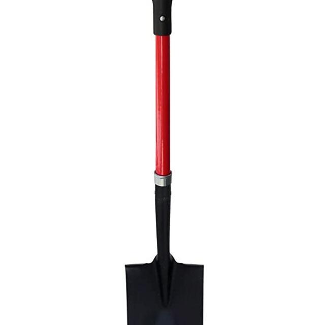 TABOR TOOLS Shovel with Straight Blade and Comfortable D Grip 32 Inch Fiberglass Handle, Digging Spade. J212A. (D Handle, Straight Blade) 