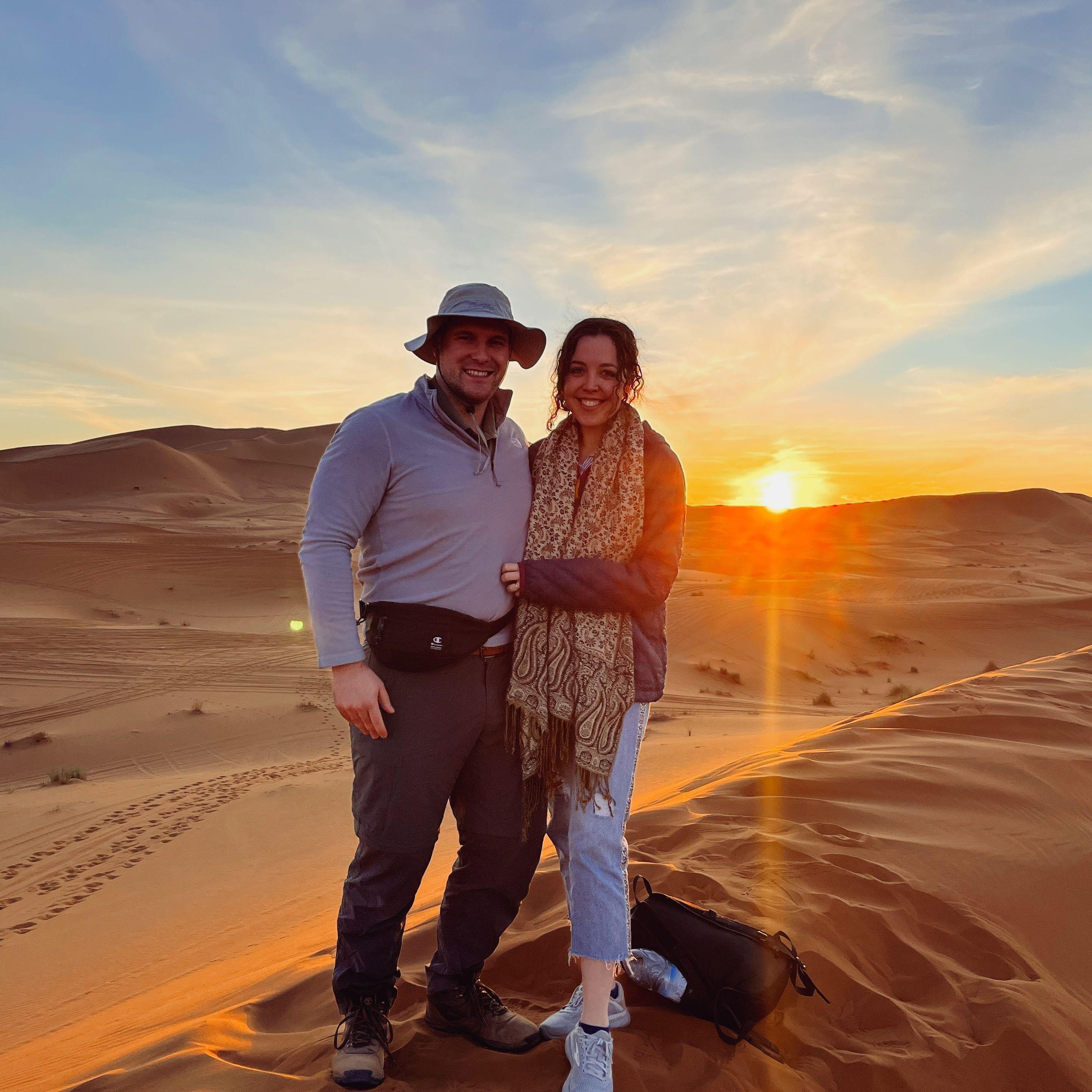 Camping in the Sahara Desert. February 2024