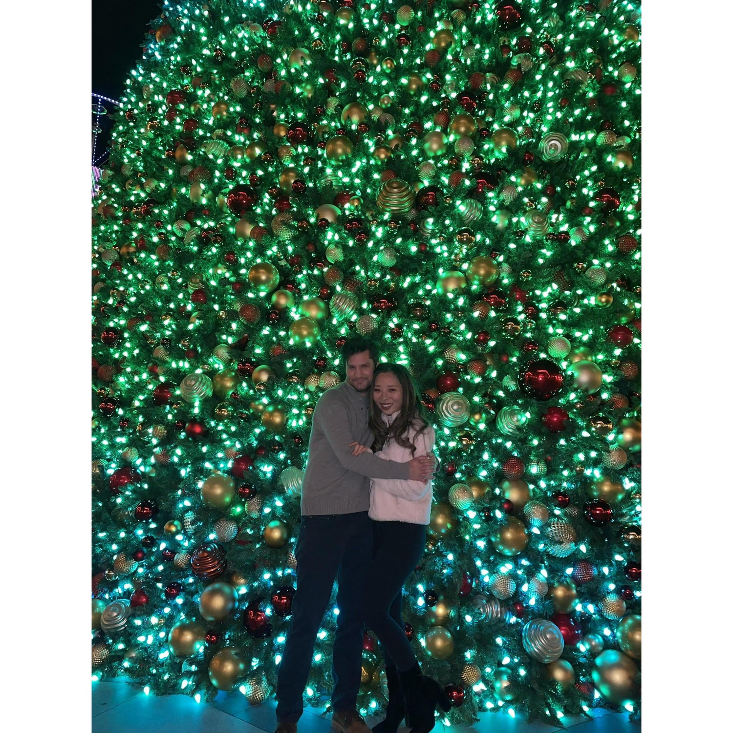 Patrick finally convinced Sunny to go on their first real date at the Irvine Spectrum Center in December 2021.