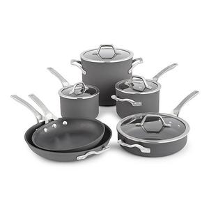 Calphalon Signature Hard Anodized Nonstick Cookware Set, 10-piece, Grey