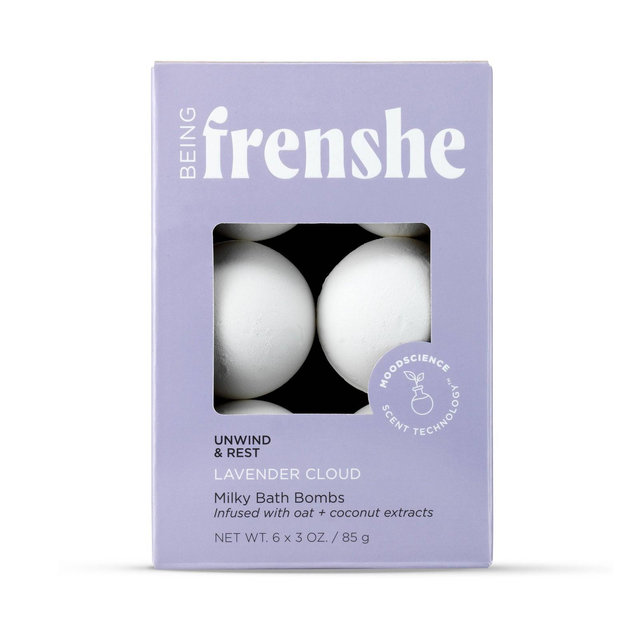 Being Frenshe Milky Moisturizing Bath Bomb Set with Essential Oils - Lavender Cloud - 6ct/18oz
