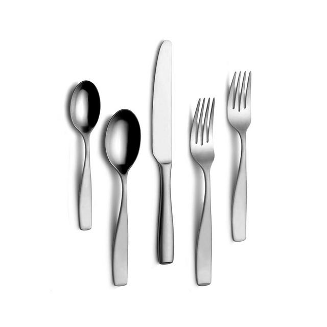 Mikasa Satin Loft 45-Piece Stainless Steel Flatware Set, with Serveware, Service for 8