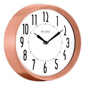 Bulova Cleaver Wall Clock in Brushed Copper