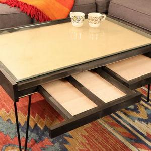 Charles River Woodworks Puzzle Coffee Table in Espresso