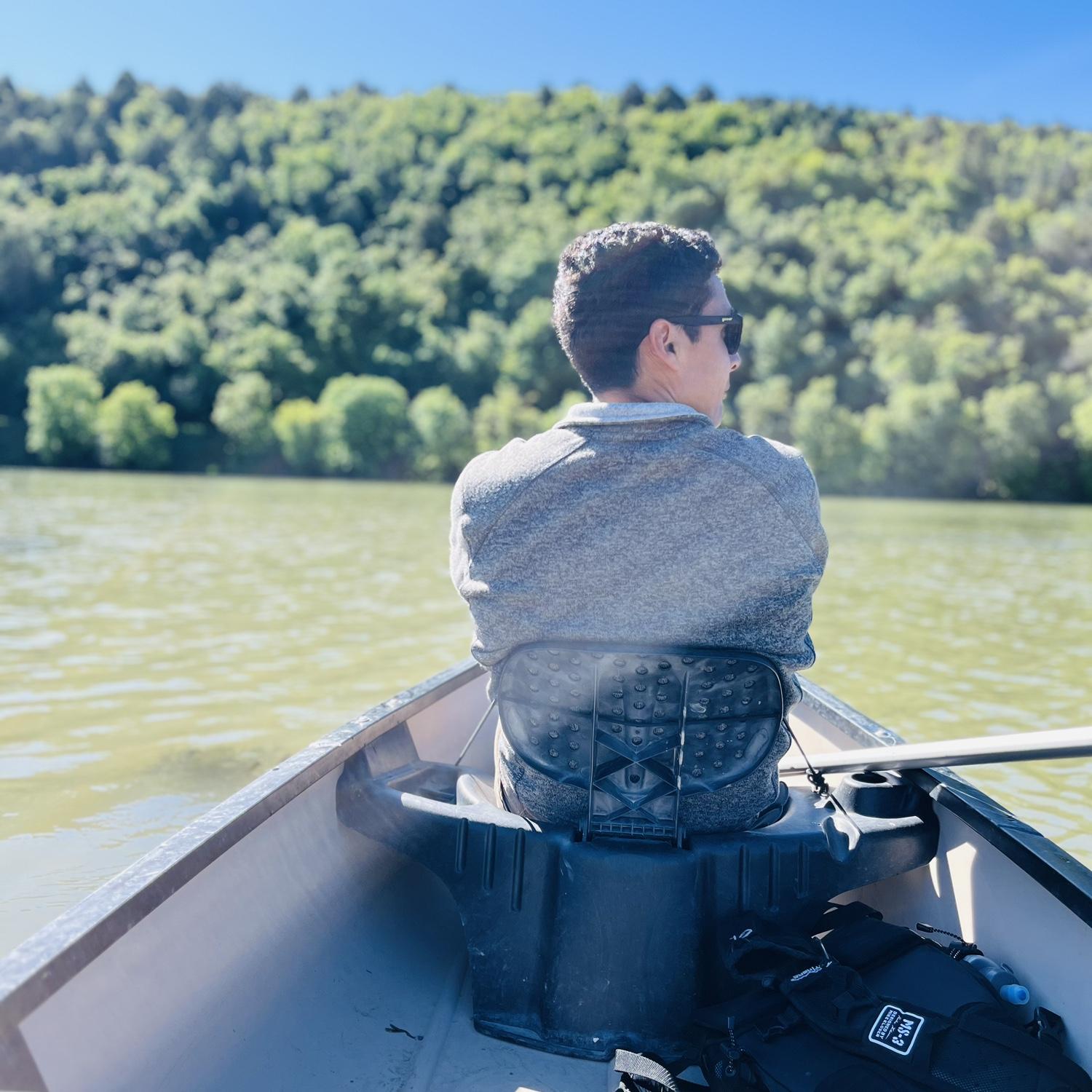 Canoe ride down the Snake River in Idaho. We saw a Bald Eagle swimming across the river and then fly off!