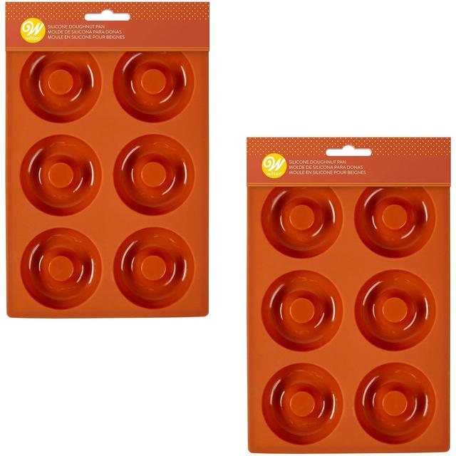 Wilton 2pc Non-Stick Food Grade Silicone Donut Baking Pan Set