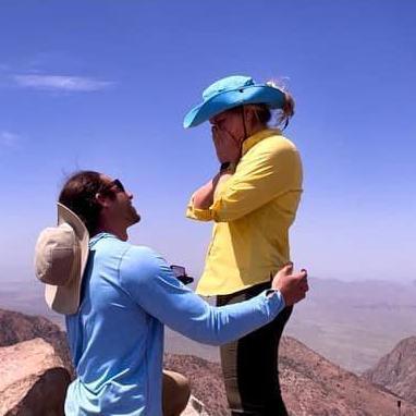 The big proposal at the top of the highest peak in Big Bend National Park!