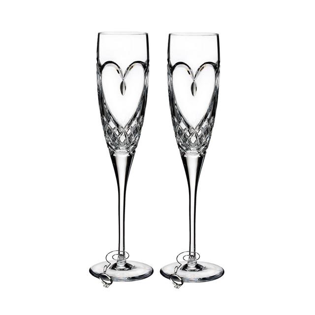 Waterford Love True Love Champagne Flutes, Set of 2