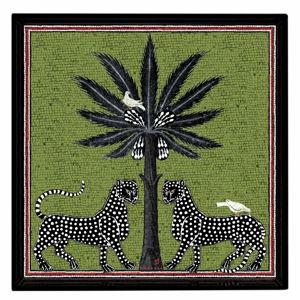 Ortigia Sicilia Square Lacquer Tray - Green