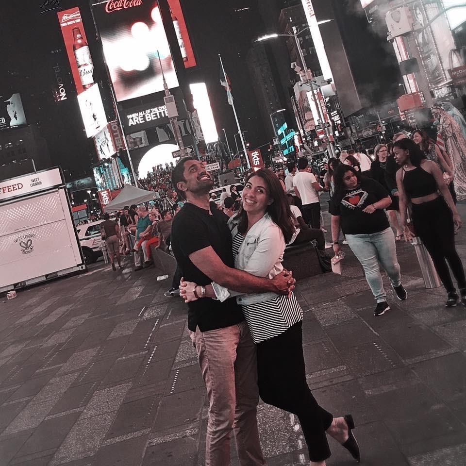 Making memories in Times Square in New York City