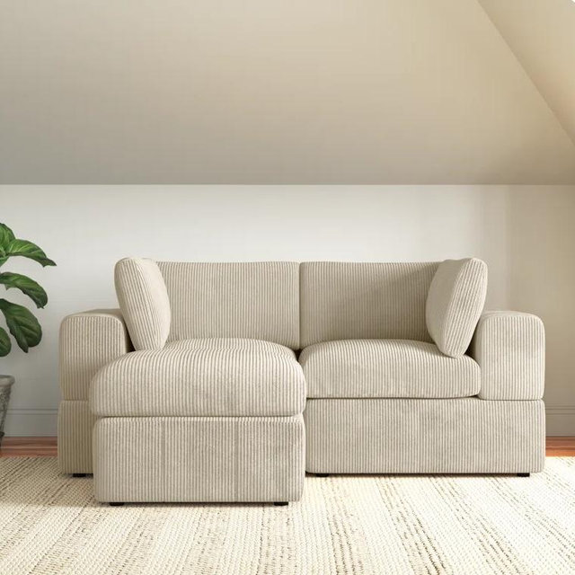 Andrielle 3 - Piece Corduroy Sectional