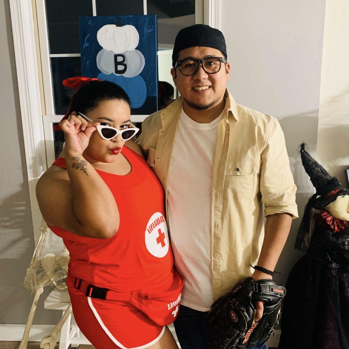 One of our halloween costumes as "Squints & Wendy" from The Sandlot.