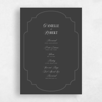 Black Wedding Program - Marisol