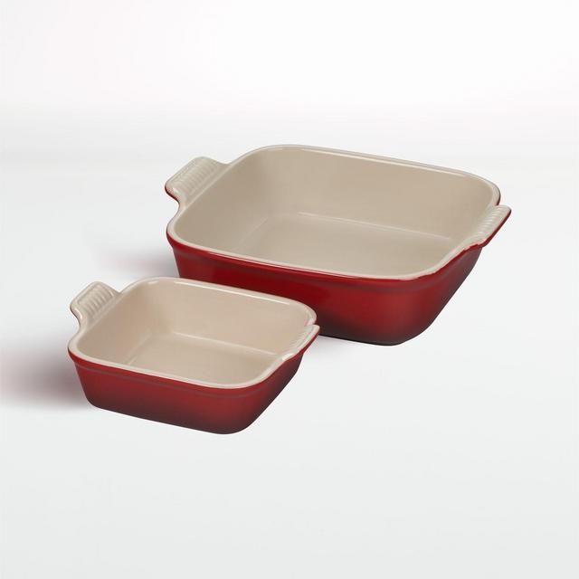 Le Creuset ® Heritage Cerise Square Baking Dishes, Set of 2