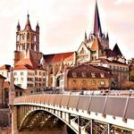 Catch the view from Pont Bessières and meander through Lausanne