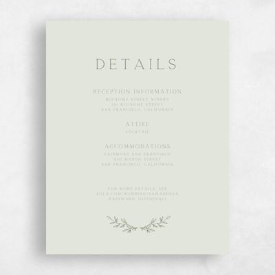 Khaki Green Wedding Enclosure - Rhys