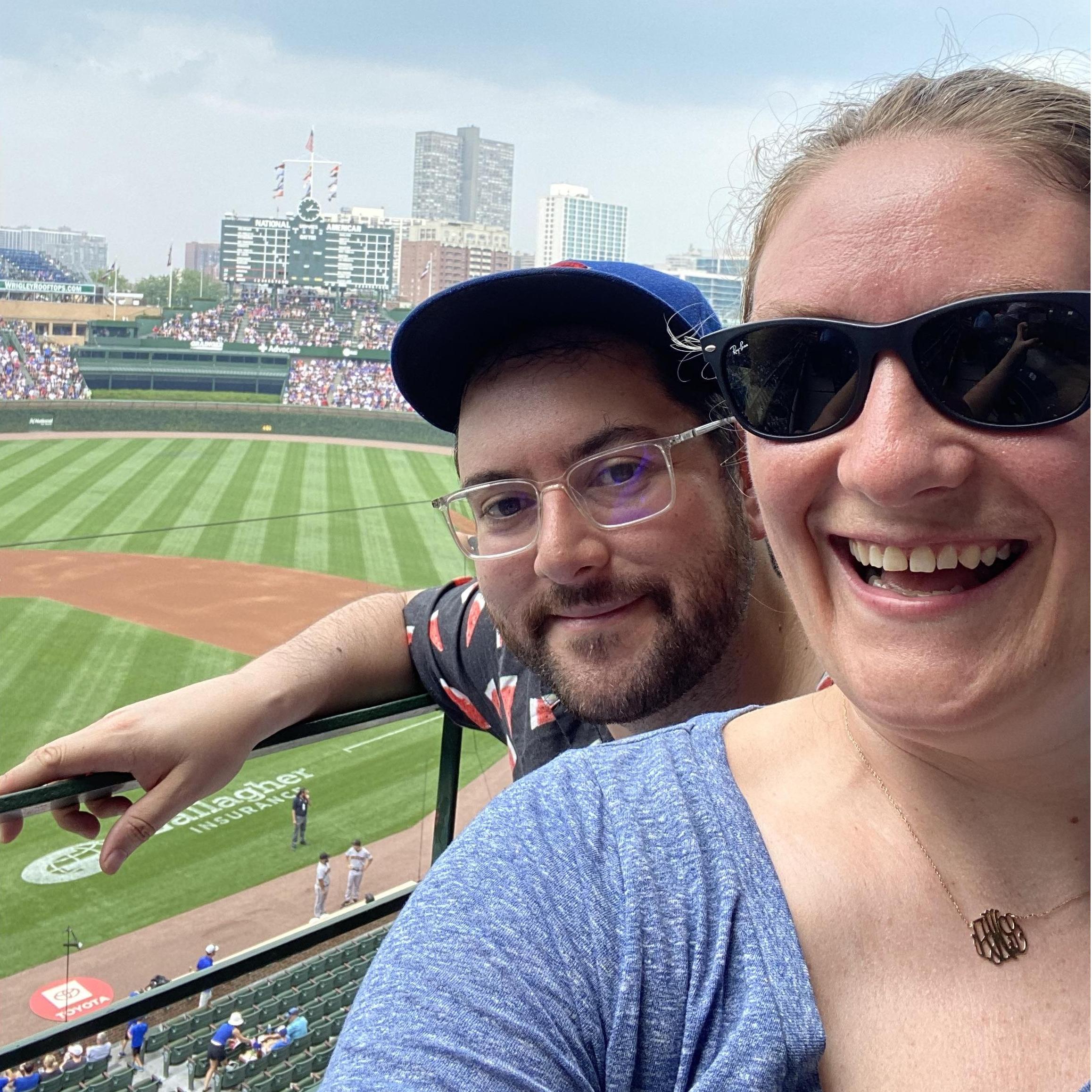Abbe's first time at Wrigley field! July 23, 2021 in Chicago, IL.