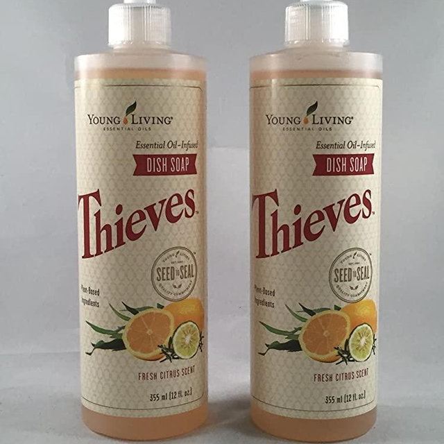 Thieves Oil Infused Dish Soap 2pk of 12fl.oz Bottles by Young Living Essential Oils