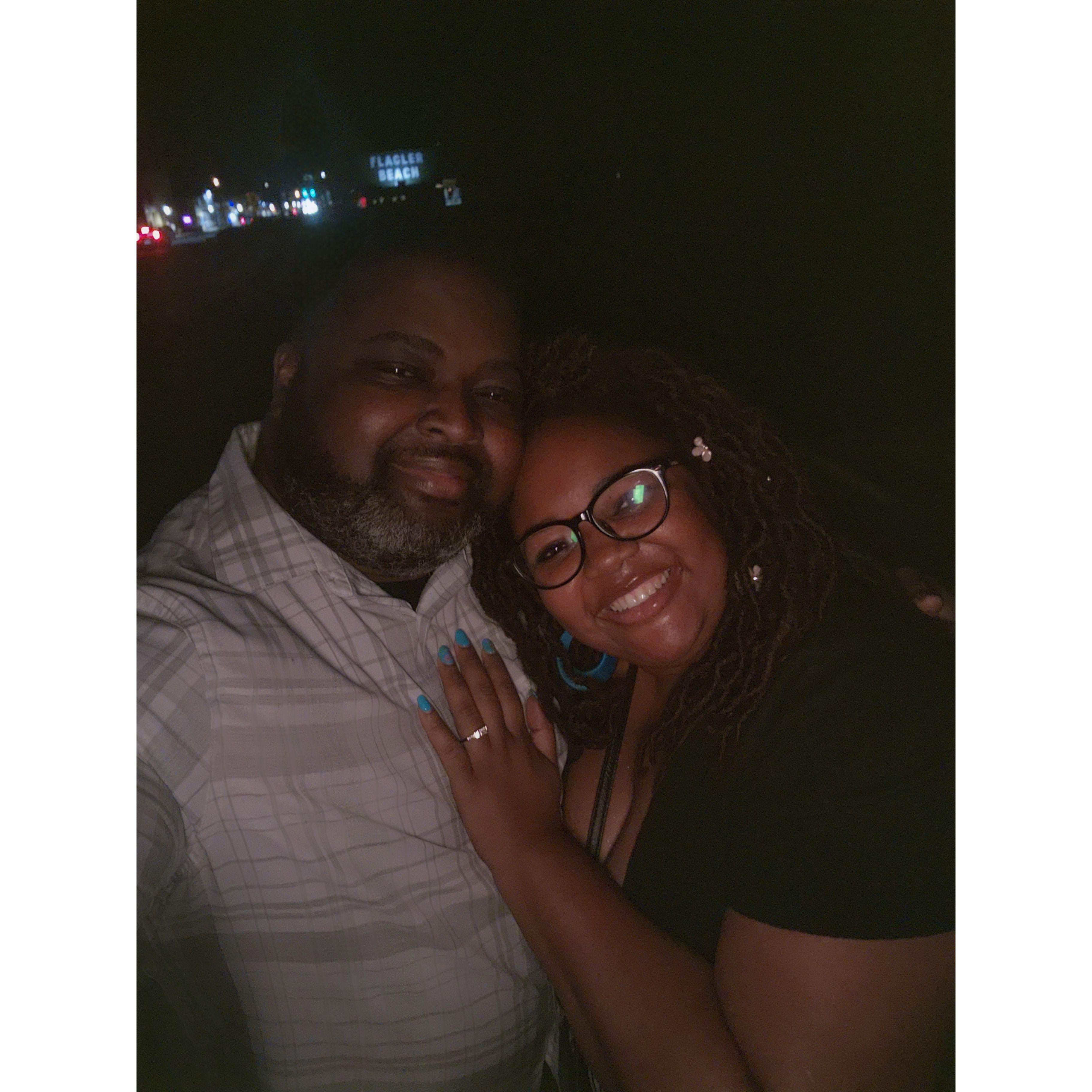 Just two crazy kids getting engaged on the beach...