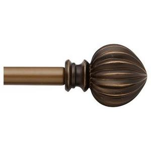 Bali Essentials - Bali 5/8" Fluted Decorative Curtain Rod - Brass (48-84")