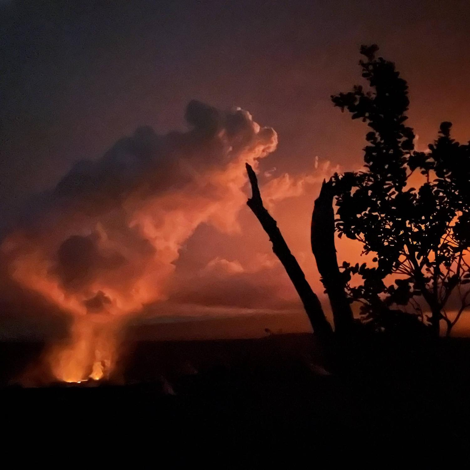11/28/22 - Big Island, Hi night hike on Alex’s 30th birthday to see the Mauna Loa’s eruption after being dormant for 38yrs!!