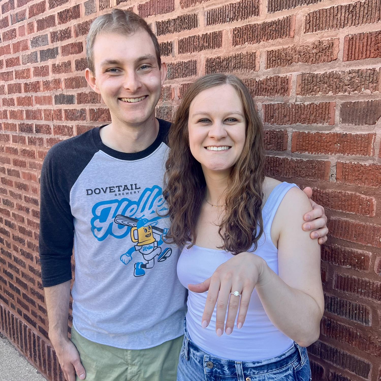 Day after our engagement celebrating with friends!