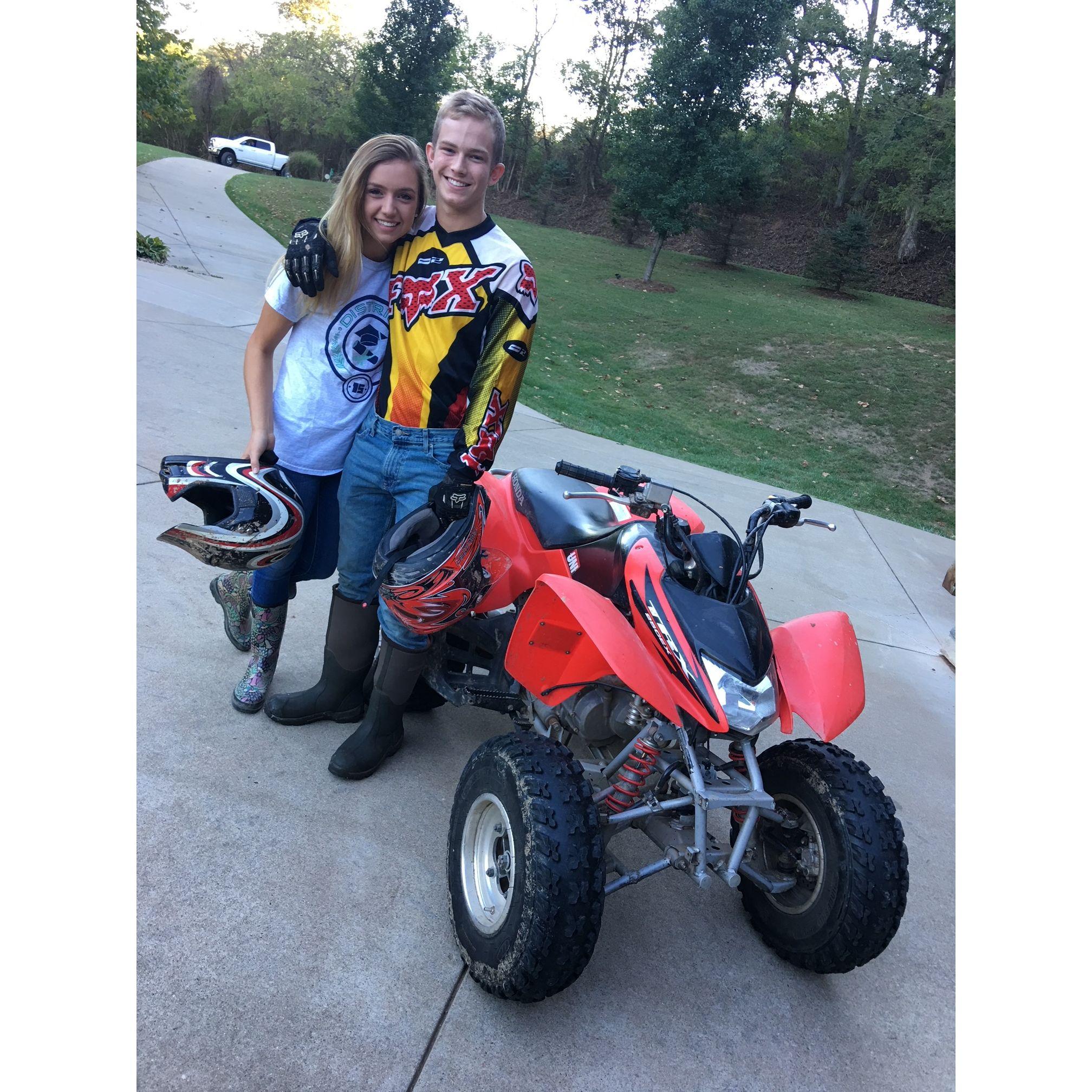 Later this night we got stuck in the mud, in the dark, and Bill had to come pull the 4wheeler out! October 2016