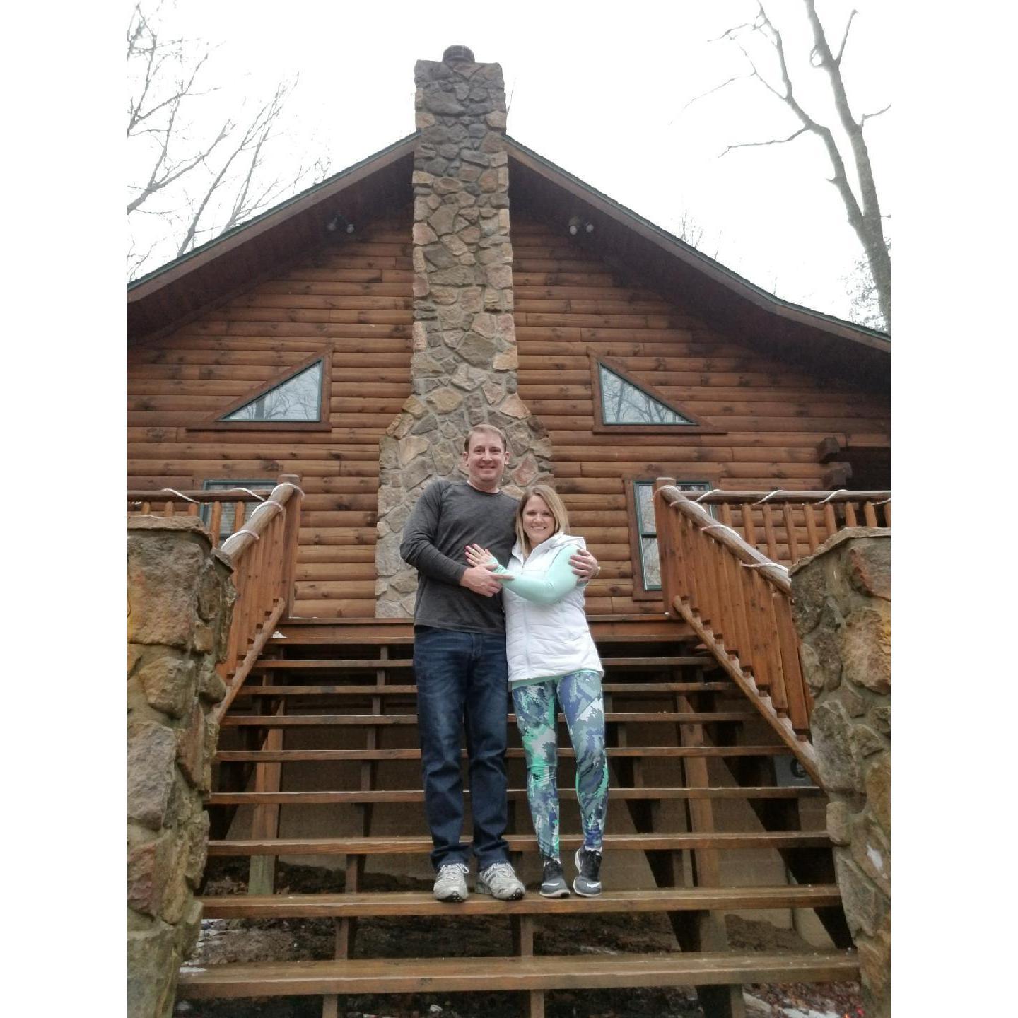 After a few months of dating, Nathan took Emily on a surprise trip to Hocking Hills to celebrate Valentine's Day.  It was such a memorable trip and we now go every year.  Last year, Nathan proposed!