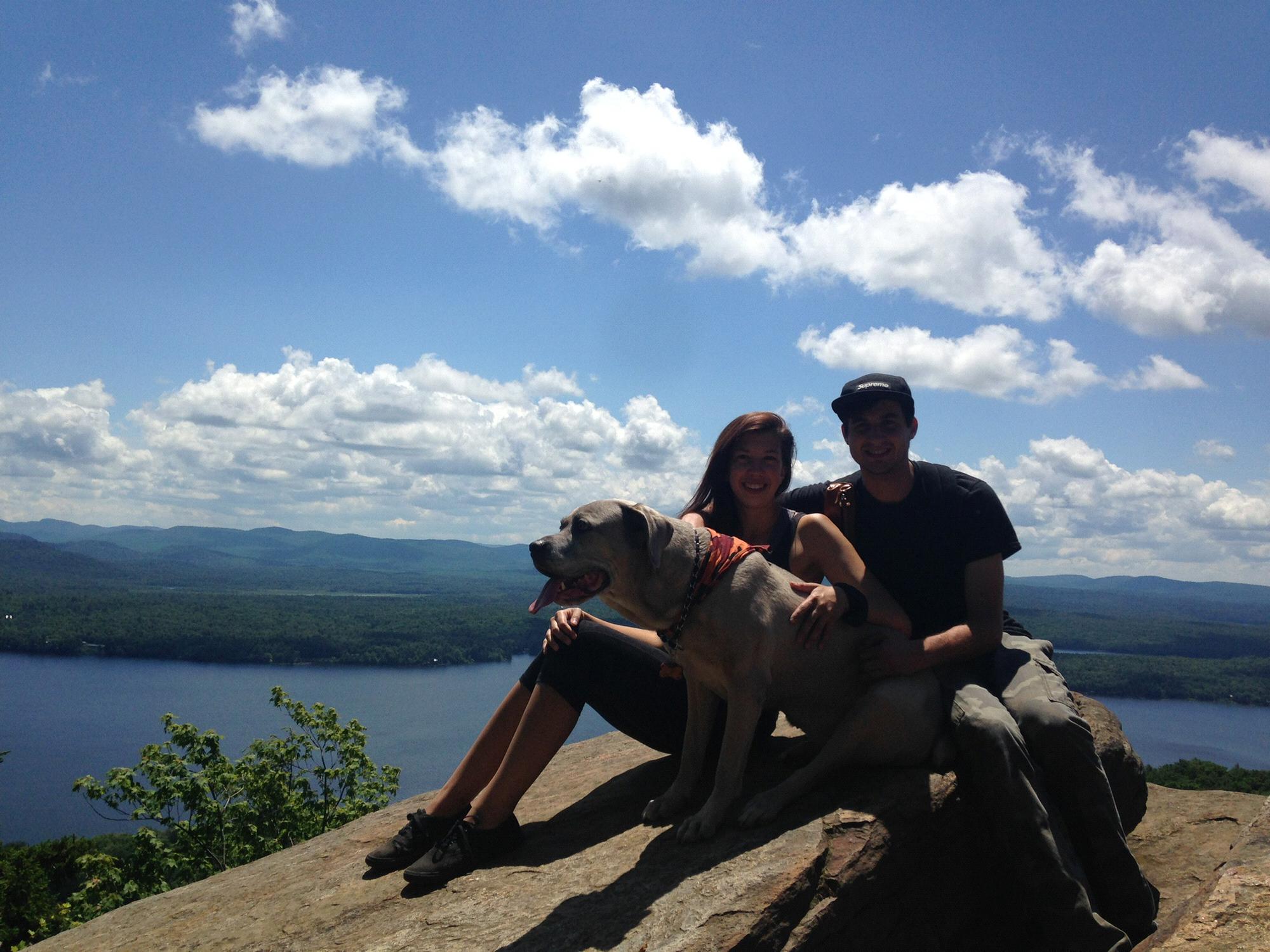 Climbing Panther Mountain with Nala.