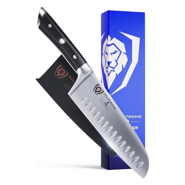 Dalstrong Santoku Knife - 7 inch - Gladiator Series ELITE - High Carbon German Steel - Sheath Included - Razor Sharp Kitchen Knife - Asian Vegetable Knife - NSF Certified